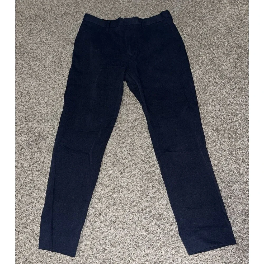 Banana Republic Slim Fit Dress Navy Blue Pants 30x30